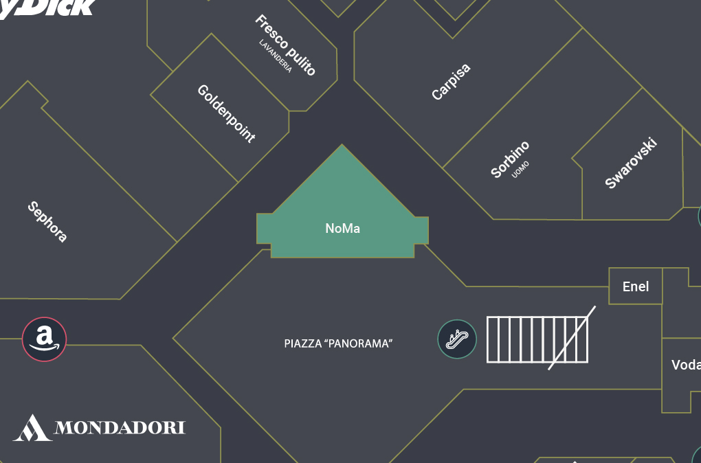 immagine mappa della posizione nel centro commerciale