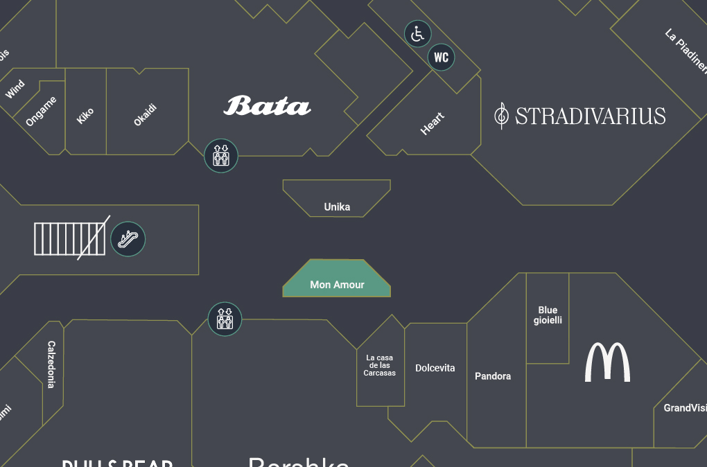 immagine mappa della posizione nel centro commerciale