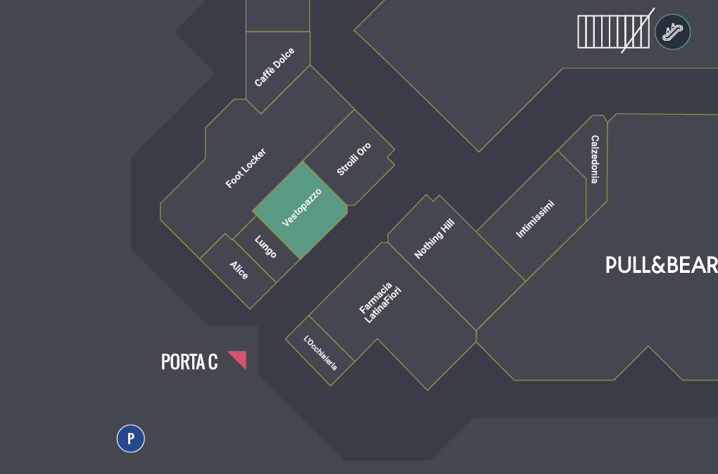 immagine mappa della posizione nel centro commerciale