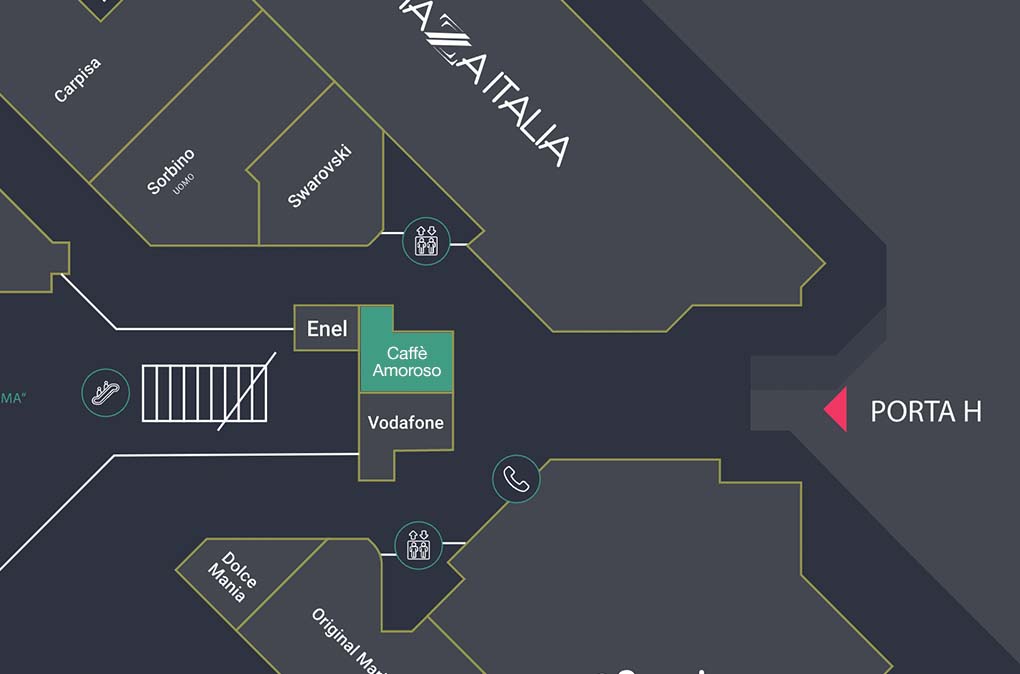 immagine mappa della posizione nel centro commerciale